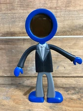 CBS Designs 1999 Flexo Buddies Bendable Suit Man Blue Photo Frame Nostalgia 90s