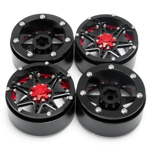 1/4pcs 2.2" Aluminium Beadlock Wheels for 1/10 RC Crawler Wraith TRX-4 D90 SCX10 - Afbeelding 2 van 16