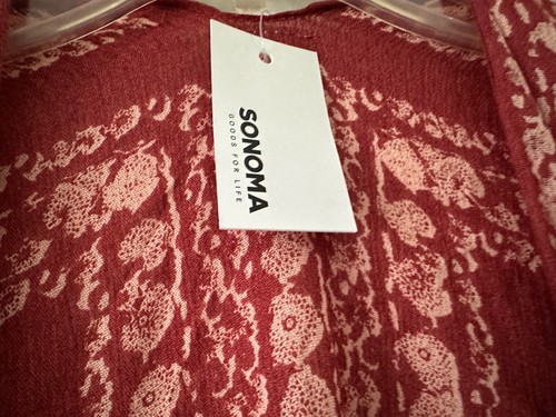 Sonoma Marsala ~ Lightweight Cover Up~ Pool/Beach/Boat/Picnic~ One Size~ NWT - Picture 7 of 14