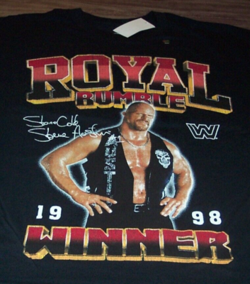 Vintage Style WWF WWE Stone Cold Steve Austin T-SHIRT MENS LARGE