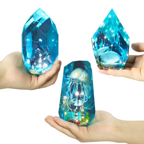 Luces de cuerda LED de resina de fundición de resina de piedra preciosa de cristal grandes - Imagen 3 de 11