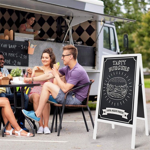 100x50cm Jumbo Chalkboard A Frame Blackboard with Wiping Cloth for Business Sign - Picture 6 of 15