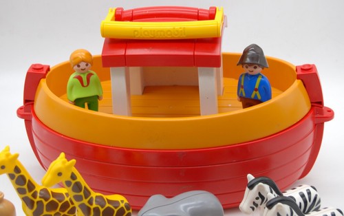Vintage PLAYMOBIL NOAHS ARK 6765 123 SERIES My Take Along Animals Arc Boat Figs - Picture 3 of 14