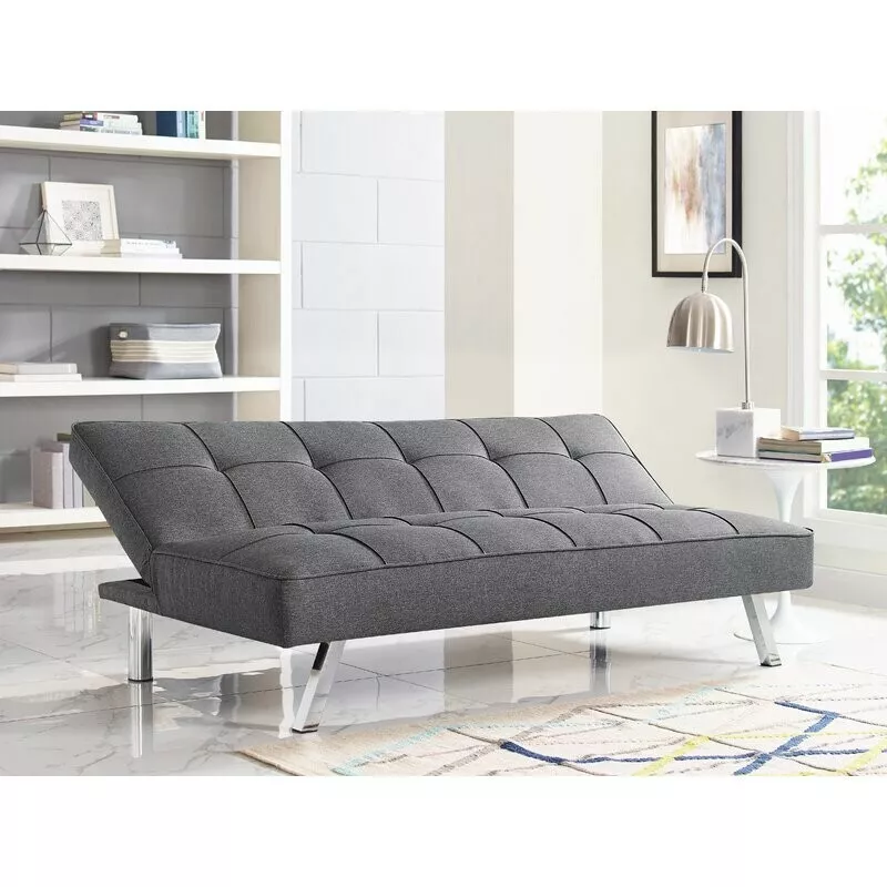 Corwin Charcoal Tufted Convertible Sofa