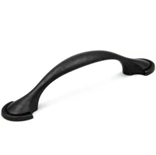 Liberty 3" 76mm Half Round Foot Pull Matte Black, 10 Pack P11871C-FB-SP A3