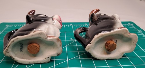Vintage Cow Bull Mini Jug Salt & Pepper Shakers Made In Japan Farm House Decor - Picture 5 of 6