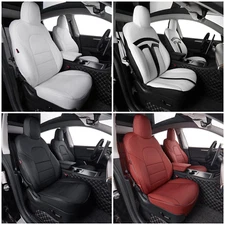 EKR Custom Fit Model Y Car Seat Cover for Tesla Y 2020-2025 Full Set Leather