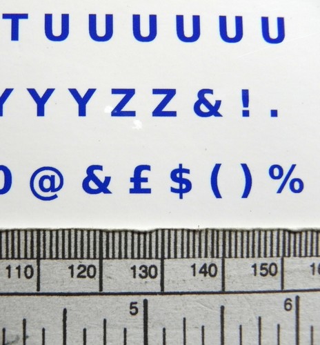 Transfer Letter & Number - Blue - Waterslide - 5 mm (3/16") - 128 Characters - Picture 2 of 3