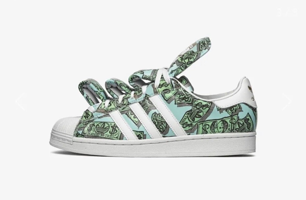 NEW Adidas X Superstar Jeremy Scott Money Sneakers Shoe s Green Men s size 11
