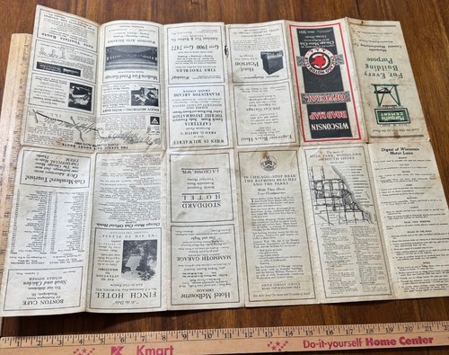 1924 Chicago Motor Club AAA Wisconsin Road Map Advertisements - Picture 5 of 5