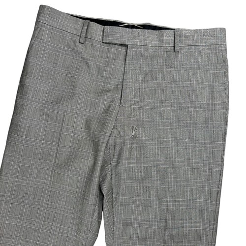 Saint Laurent Paris Gray Wool Check Slim Taper Cropped Pants Men's Size 50 - Picture 3 of 11