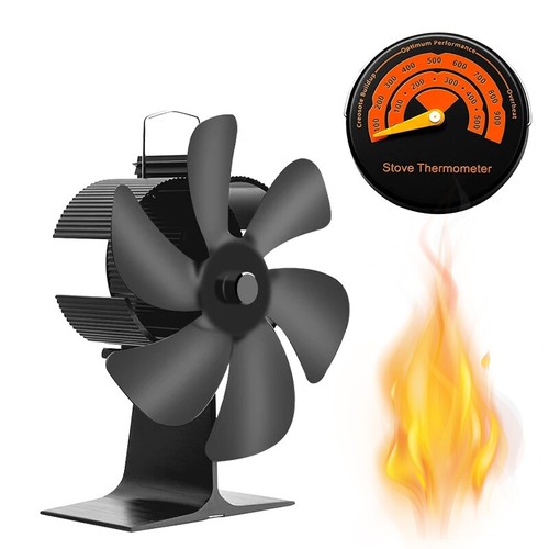 Fireplace Stove Fan for Wood Burning Log Fire Burner Heat Powered & Eco Friendly - Picture 5 of 12