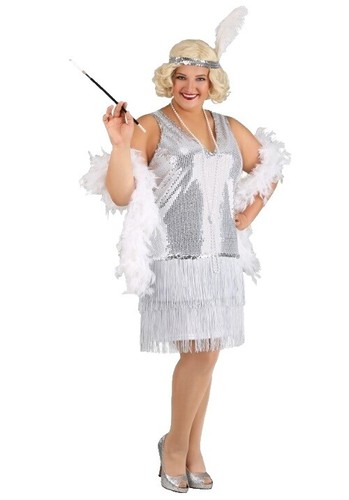 Women's Sequin and Fringe Gold Flapper 1920s Dress Costume PLUS SIZE 1X  (NEW) | eBay