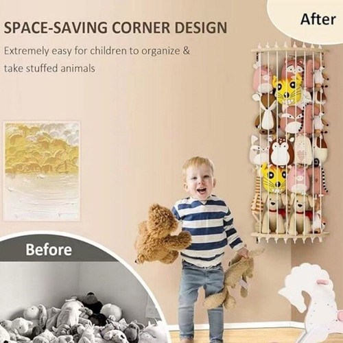 Stuffed Animal Holders Animal Storage Cage Perfect For Kids Or Collector - Picture 2 of 8