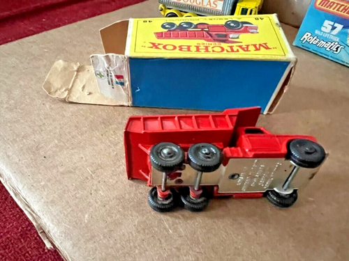 1968 Matchbox 48 Lesney DODGE DUMP TRUCK Red BPW E Box - Picture 3 of 3