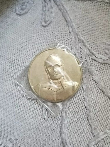 Star Wars California Lottery Coin 2005 C-3PO Gold Colored Orig Pkg Vtg G Lucas - Picture 3 of 3