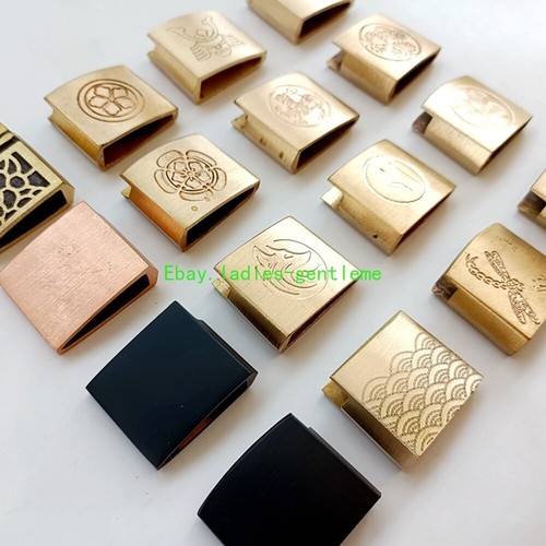 Clip Collare Habaki Ottone Qualità Incisa per Spada Giappone Katana Tanto Wakizashi - Foto 1 di 30