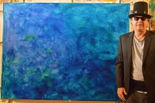 Mark Little,  Original, painting,60”x48”Acrylic,Abstract,pop Art,modern,large XL