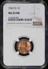 1947-D Lincoln Wheat Cent NGC MS-65 RB - Toned!