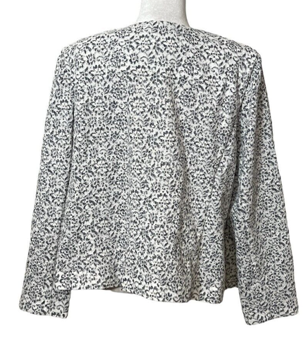 Tahari ASL Women's Blazer Open Size 16 W Floral Lace Long Sleeve - Picture 2 of 11