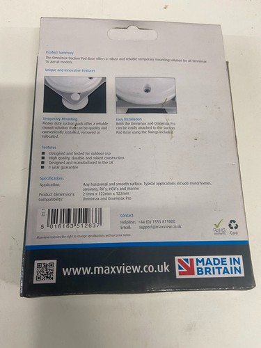 CARAVAN / MOTORHOME MAXIVIEW SUCTION BASE FOR OMNIMAX AERIAL B2017 - Picture 2 of 2