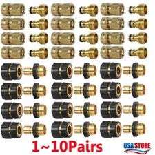 3/4'' Garden Hose Quick Connect Solid Brass Quick Connector Garden Hose Fitting