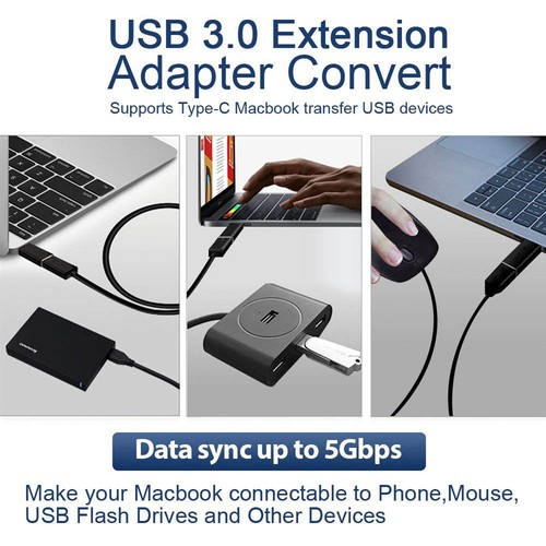 For 2025 MacBook Air M4 13 15 A3241 A3240 Type C USB 3.1 to USB 3.0 Adapter OTG - Picture 7 of 15