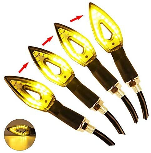Motocicleta Bicicleta LED Ámbar Intermitente Luz Indicadora Bombilla Paquete de 4 12V - Imagen 2 de 8