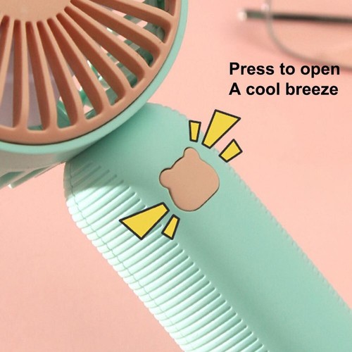 Handheld Mini Fan USB Cartoon Portable Portable Pocket Charging Outdoor Fan New - Picture 18 of 30