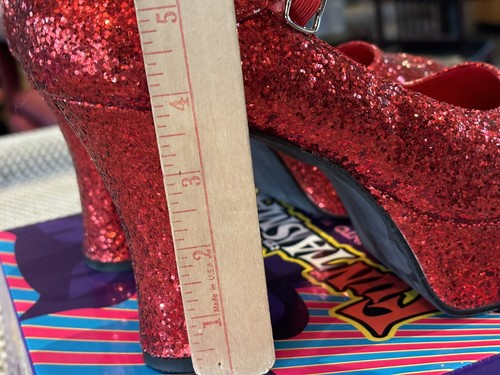 NUEVO EN CAJA Zapatos Funtasma Plataforma Brillo Maryjane OZ Rojo 9, Se Ajusta a 8-8.5 - Imagen 9 de 16