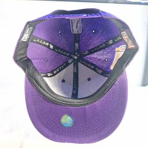Los Angeles Lakers New Era 9Fifty SnapBack Hat 2020 Finals Patch NBA Purple Gold - Picture 7 of 9