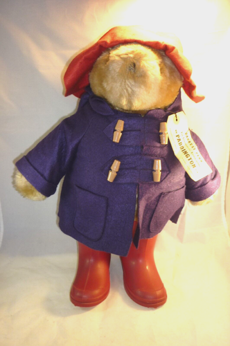 PADDINGTON BEAR 1981 & BOOK BY BOND 17" TALL - Picture 3 of 22