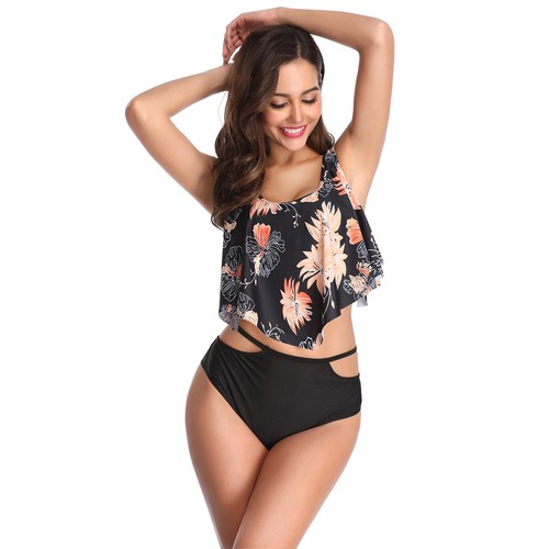 Women 2 Piece Swimsuits Tankini Tops with Shorts Summer Bathing Suits Beachwear - Picture 55 of 58
