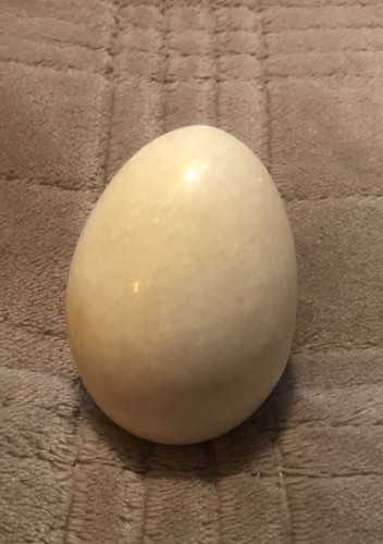 Onyx Stone Carved Egg 2.75” Tall - Picture 3 of 4
