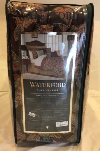 WATERFORD FEINE LEINEN WENDE QUEEN HARWICH BETTDECKEN-SET BRANDNEU! - Bild 5 von 6