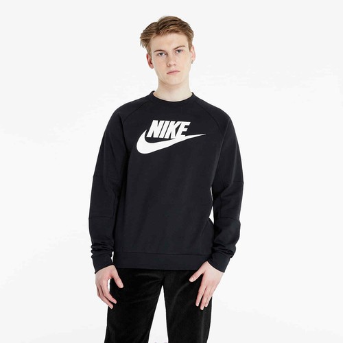 SALE BRANDNEU MIT ETIKETT NIKE NSW SWEATER PULLOVER OBERTEIL PULLI CREW FLEECE SCHWARZ ROT - Bild 9 von 12