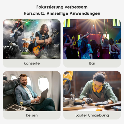 Ohrstöpsel Zum Schlafen, Geräuschunterdrückende Silikon Ohrstöpse, 45 Db, Weich - Bild 7 von 12