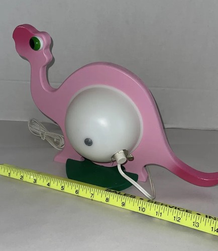 Dinosaur Night Light Table Lamp Pink Electric Girl’s Bedroom Vintage 11x14x7” - Picture 7 of 16