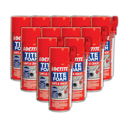 Tite Foam Sealant Spray - Expanding Insulation Foam, 12oz Can, Pack of 12