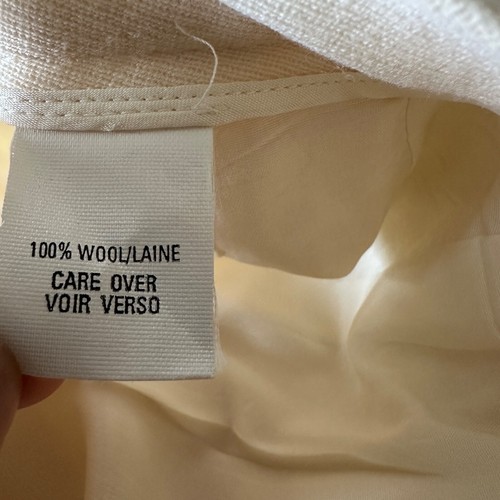 Vintage Anne Klein Petite Wollhose High Waist Größe 4 cremefarben gefüttert - Bild 7 von 9