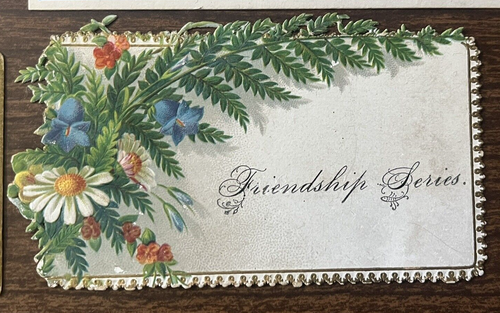 Lot of 9 Victorian Calling Cards ~ Salesman Samples ~ Floral, Gold Border, etc. - Picture 7 of 12