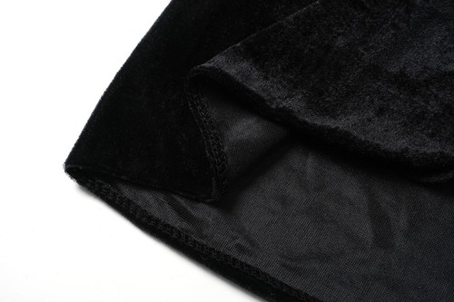 Black Velvet Cape with Hood for Adults,Hooded Cloak for Women and Men,43nch/1... - Picture 9 of 9