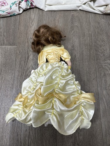 BELLE Beauty & Beast Disney Porcelain Doll Ball Gown W Stand Princess Collection - Picture 6 of 7