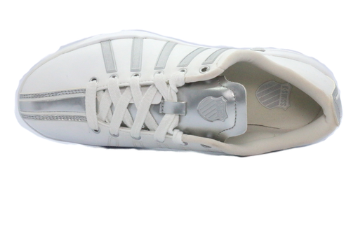 K-SWISS 02431-147 SPEEDSTER CLASSIC Mn's (M) White/Platinum Leather Casual Shoes - Picture 6 of 6