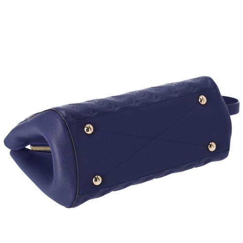 Louis Vuitton Montaigne MM Monogram Empreinte Handbag M41309 Iris Blue - Picture 5 of 8