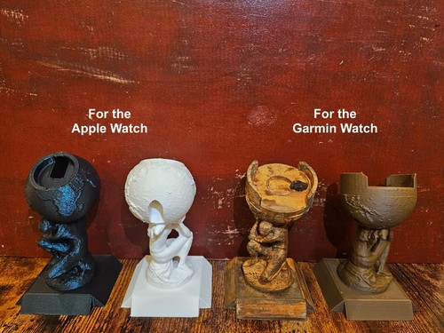 Atlas Charging Stand - Holds the Earth...and your Apple/Vivoactive Garmin Watch - Picture 2 of 8