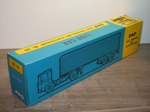 Daf 2600 Trekker met Eurotrailer Ereska - Lion Car 36 Holland 1:50 in Box *36387 - Foto 7 di 8