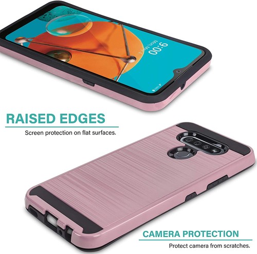 Per LG K51/LG Q51/LG custodia resistente agli urti spazzolata riflettente - Foto 24 di 27