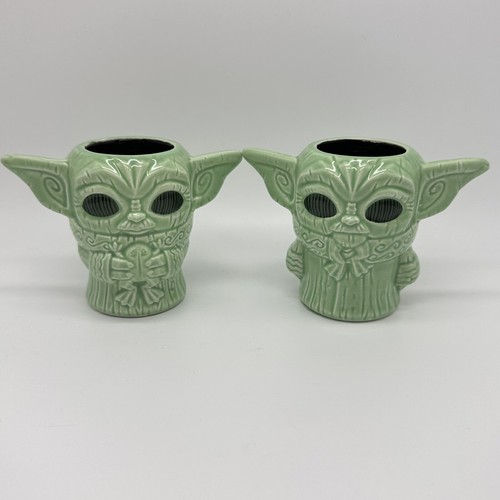 2 Geeki Tikis - STAR WARS - Mandalorian THE CHILD One with Soup -Small Tiki Mugs - Picture 1 of 10