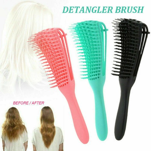 DETANGLING HAIR BRUSH FOR STRAIGHT CURLY NATURAL PROCESSED WIGS WEAVE - Picture 5 of 14